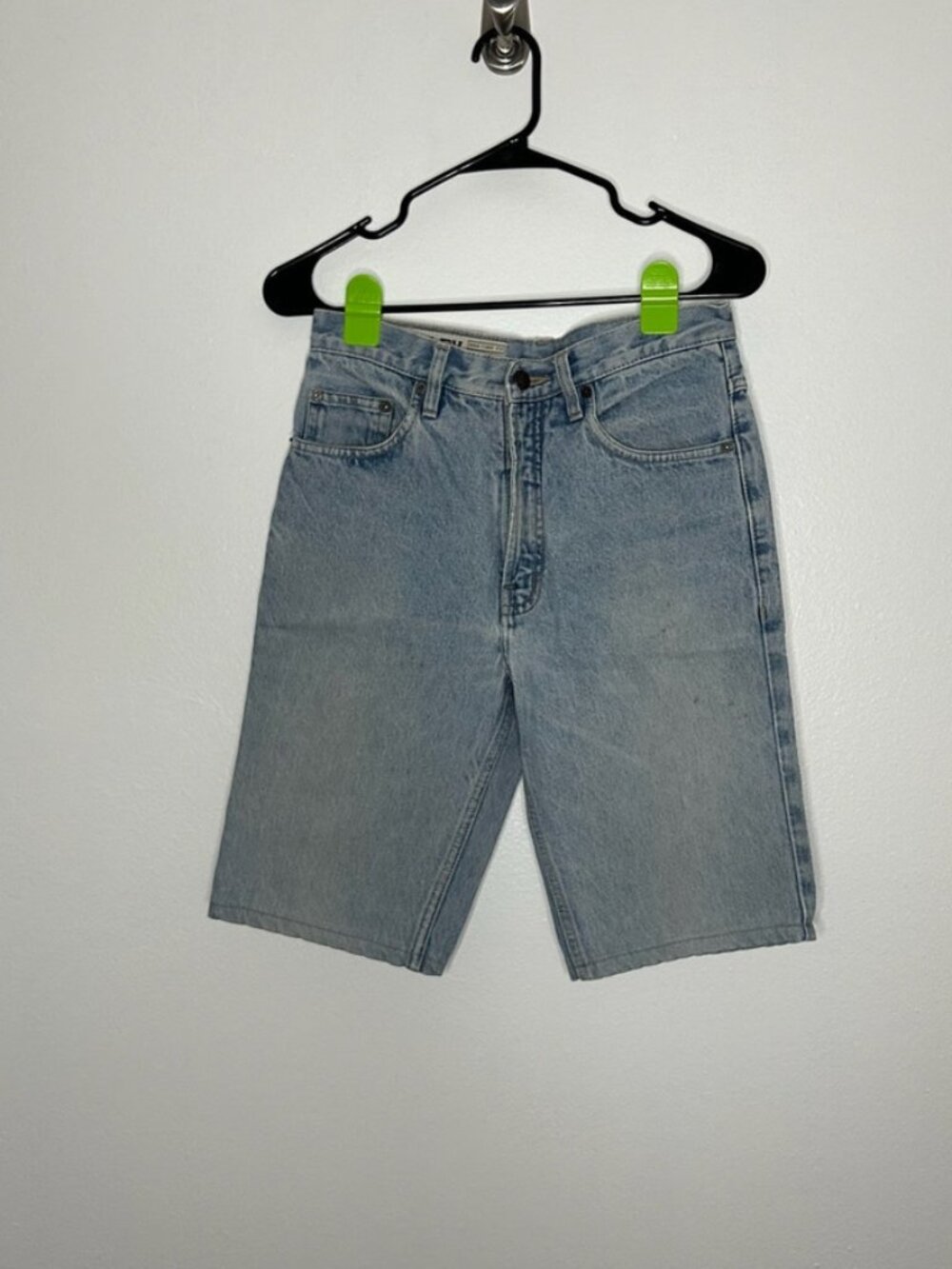 Vintage Webley Light Wash‎ High Rise Denim Shorts Size Tagged 2004 Tight Fit 30"